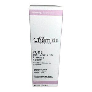 Skin Chemists Pure Collagen 5% Biphase Serum 1.01 Fl Oz NEW Condition